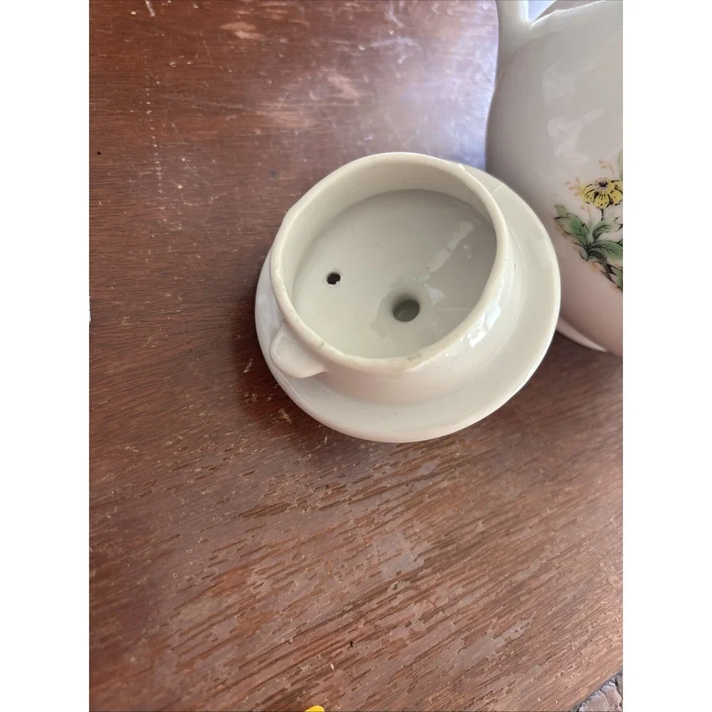 Vintage Floral Teapot Made in Japan 5